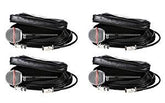 4x JTS TM-929 Hand-Gesangsmikrofone inkl. Ledertaschen und XLR-Kabel